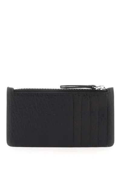 Maison Margiela Leather Zipped Cardholder In Black