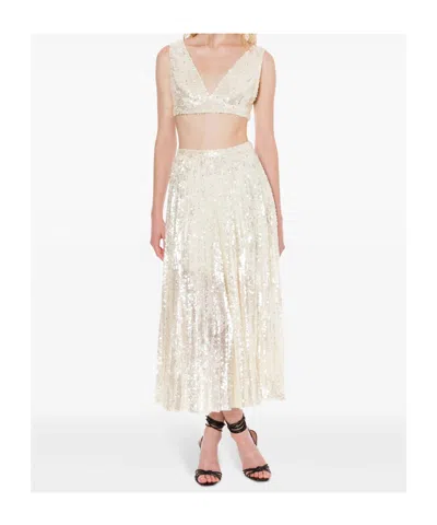 Philosophy Di Lorenzo Serafini Sequin Embellished Long Skirt In Neutral