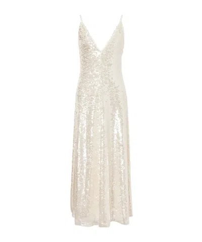 Philosophy Di Lorenzo Serafini Sequinned Gown Dress In Silver