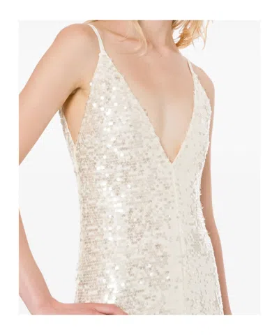 Philosophy Di Lorenzo Serafini Sequinned Gown Dress In Silver