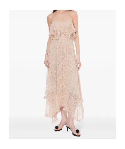 Philosophy Di Lorenzo Serafini Lace Midi Dress In Pink