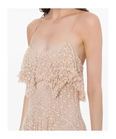 Philosophy Di Lorenzo Serafini Lace Midi Dress In Pink