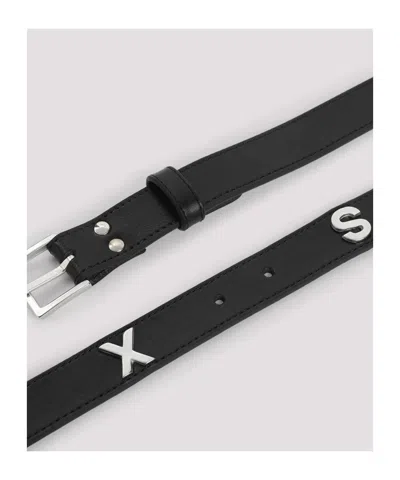 Martine Rose Buckled Logo Leather Belt