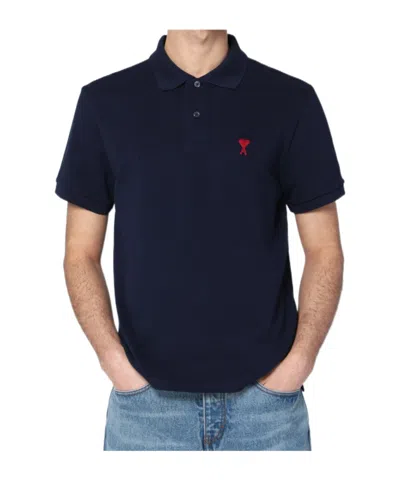 Ami Alexandre Mattiussi Ami De Coeur Short-sleeved Polo T-shirt In Animal Print