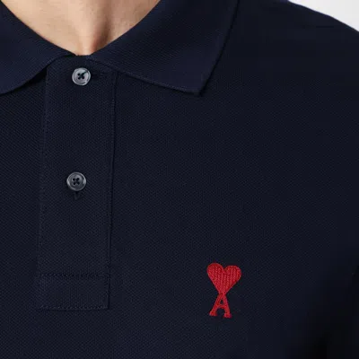 Ami Alexandre Mattiussi Ami De Coeur Short-sleeved Polo T-shirt In Animal Print