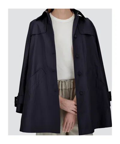 Herno Raincoat In Delon And Monogram In Blue