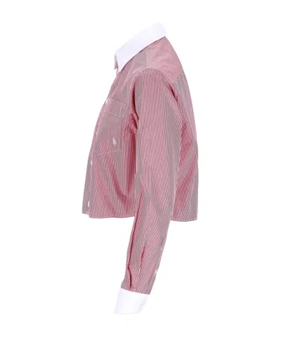 Sporty And Rich Src Cropped Shirt In Pink