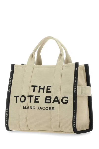 Marc Jacobs Women Beige Canvas The Tote Shopping Bag