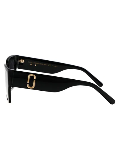 Marc Jacobs Black Acetate Sunglasses In Black