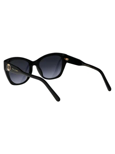 Marc Jacobs Black Injectate Sunglasses In Black