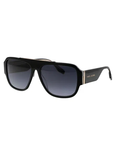 Marc Jacobs Eyewear Rectangular Frame Sunglasses In Black