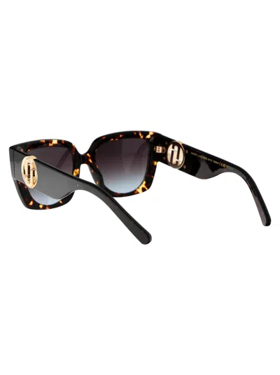 Marc Jacobs Havana Acetate Sunglasses In Multi