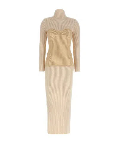 Jean Paul Gaultier Corset Dress Dresses White In Neutral