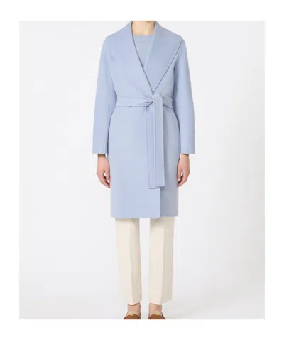 Max Mara 's  Messi Belted Coat In Blue
