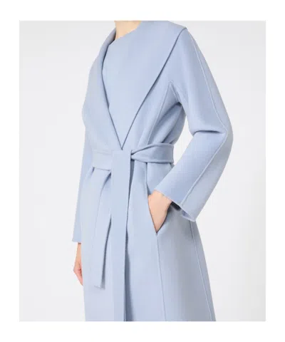 Max Mara 's  Messi Belted Coat In Blue