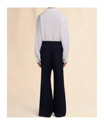 Marni Stitched Crease Flared Trousers In Black