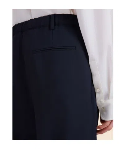 Marni Stitched Crease Flared Trousers In Black