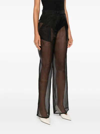 Oseree Crystal-embellished Wide-leg Trousers