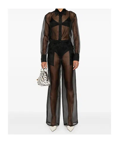 Oseree Crystal-embellished Wide-leg Trousers