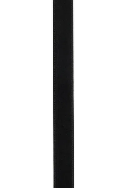 Tom Ford Suede Belt With Gold-tone Buckle And Multiple Holes In Black