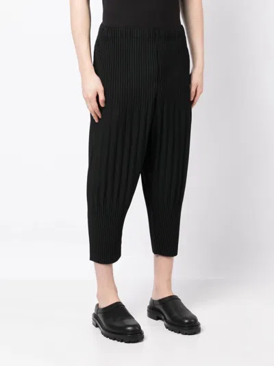 Issey Miyake Mc February Pleated Trousers In Black
