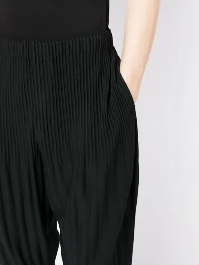 Issey Miyake Mc February Pleated Trousers In Black