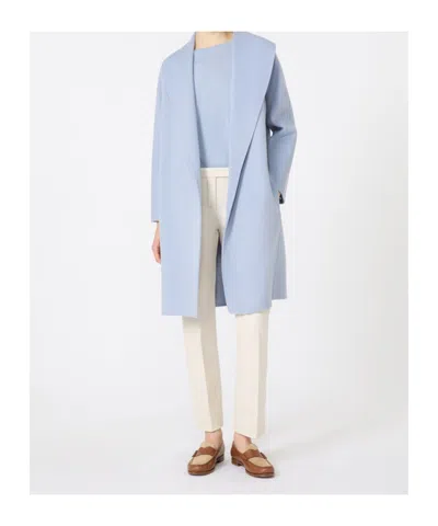 Max Mara Relaxed-fit Wool Yarn Sweater In Blue
