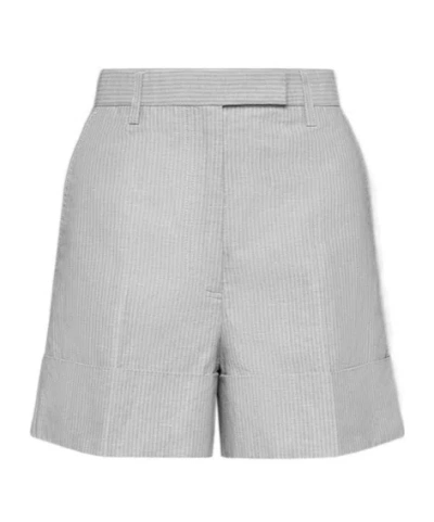 Thom Browne Pinstripe Shorts In Gray