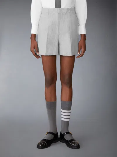 Thom Browne Pinstripe Shorts In Gray