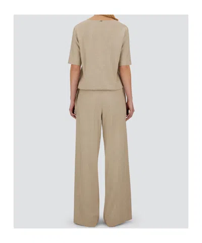 Herno Resort Trousers In Melange Flannel In Brown