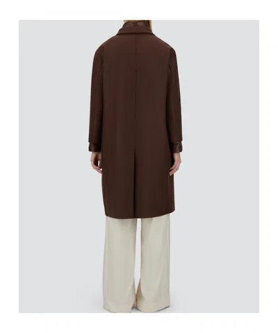 Herno Double-layered Coat In Brown