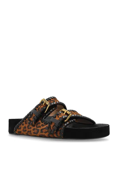 Isabel Marant Leopard Print Leather Sandals