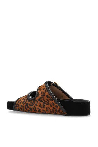 Isabel Marant Leopard Print Leather Sandals
