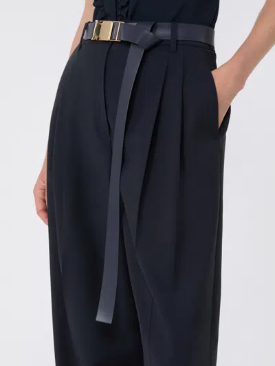 Max Mara Woollen Cloth Trousers In Black