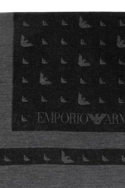 Emporio Armani Eagle-logo Fringed Scarf