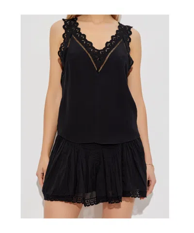 Isabel Marant Fradella V-neck Top In Black