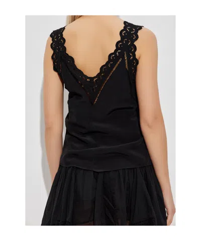 Isabel Marant Fradella V-neck Top In Black
