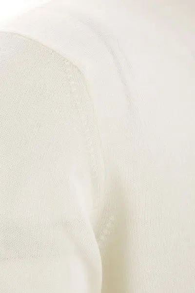 Roberto Collina Turtleneck Ribbed-cuffs Sweater In White