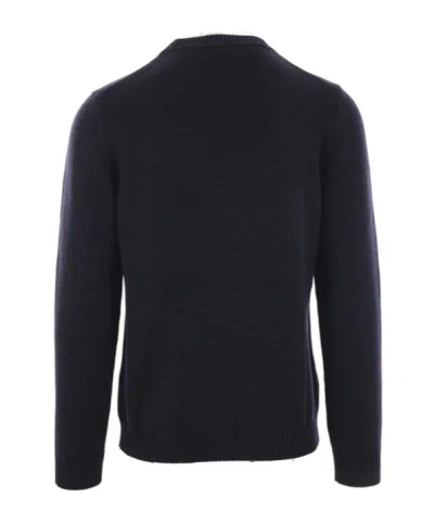Roberto Collina Crewneck Knitted Sweater In Blue