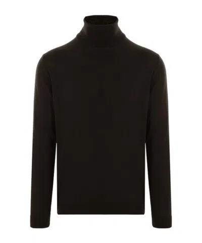 Roberto Collina Turtleneck Merino-wool Sweater In Black