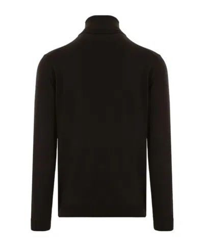 Roberto Collina Turtleneck Merino-wool Sweater In Black