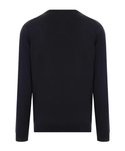 Roberto Collina Ribbed Round Neck Sweater With Long Sleeves In Black
