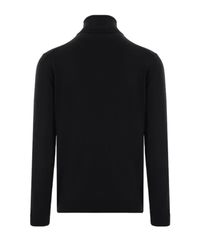 Roberto Collina Turtleneck Merino-wool Sweater In Black