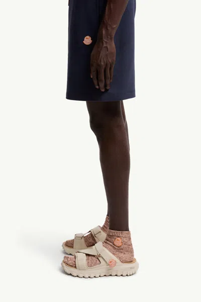 Moncler X Gilga Farm By Donald Glover Drawstring Patch-pocket Shorts In Blue