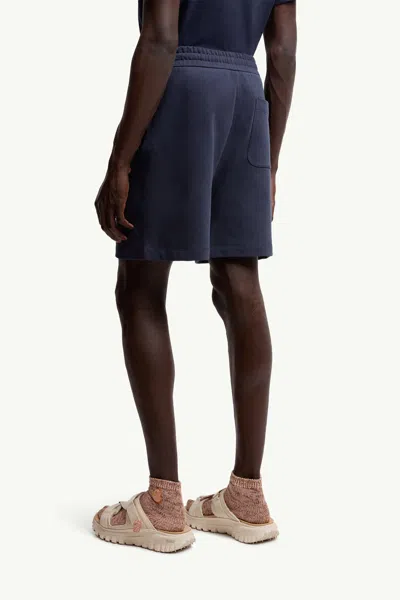 Moncler X Gilga Farm By Donald Glover Drawstring Patch-pocket Shorts In Blue