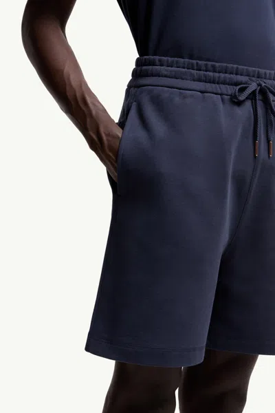 Moncler X Gilga Farm By Donald Glover Drawstring Patch-pocket Shorts In Blue