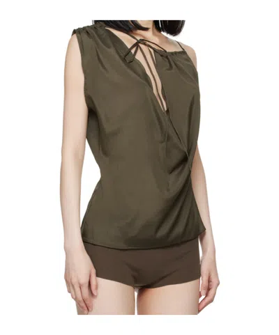 Paloma Wool Khaki Byblos Camisole In Brown