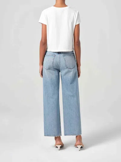 Agolde Wide-leg Jeans With Belt Loops And Five-pocket Style In Blue