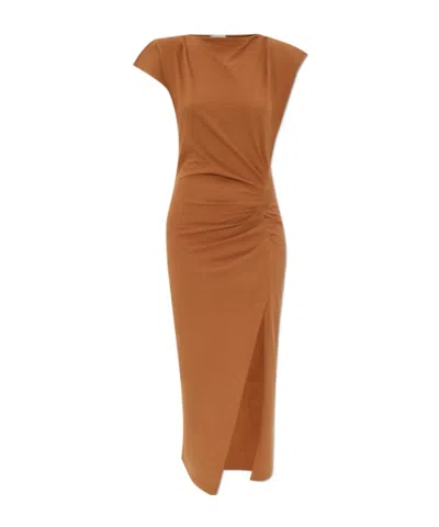 Isabel Marant Nadela Gathered Cotton Maxi Dress
