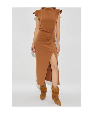 Isabel Marant Nadela Gathered Cotton Maxi Dress